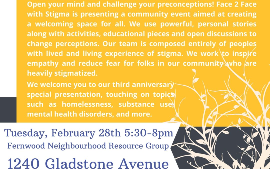 Face 2 Face with Stigma Workshop – February 28, 2023