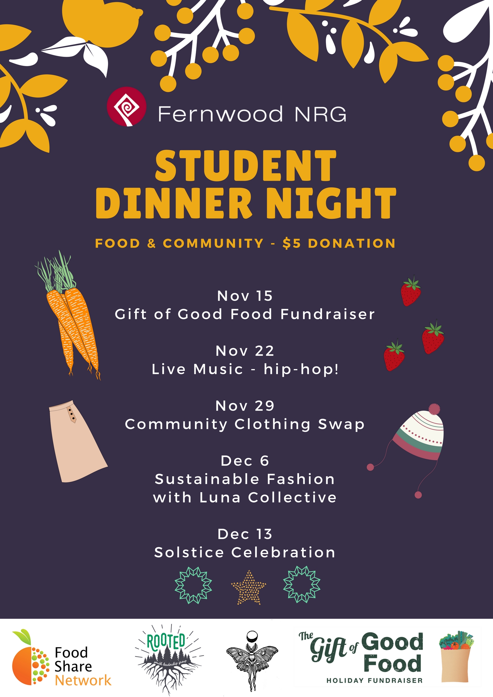 Fall Updates – Student Dinner Night Fall Updates - Student Dinner Night