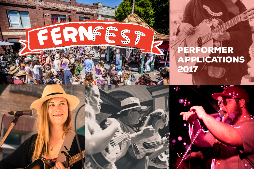 FernFest Performer Applications – June 16 & 17, 2017