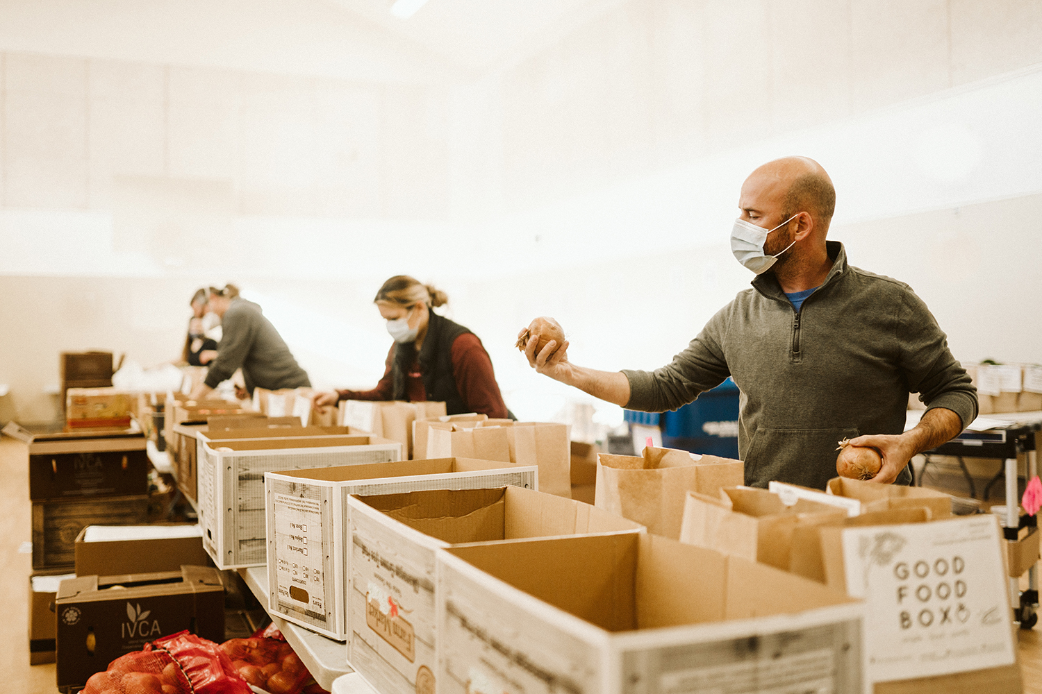 Packing Gift of Good Food. Photo – Aly Sibley Packing Gift of Good Food. Photo - Aly Sibley