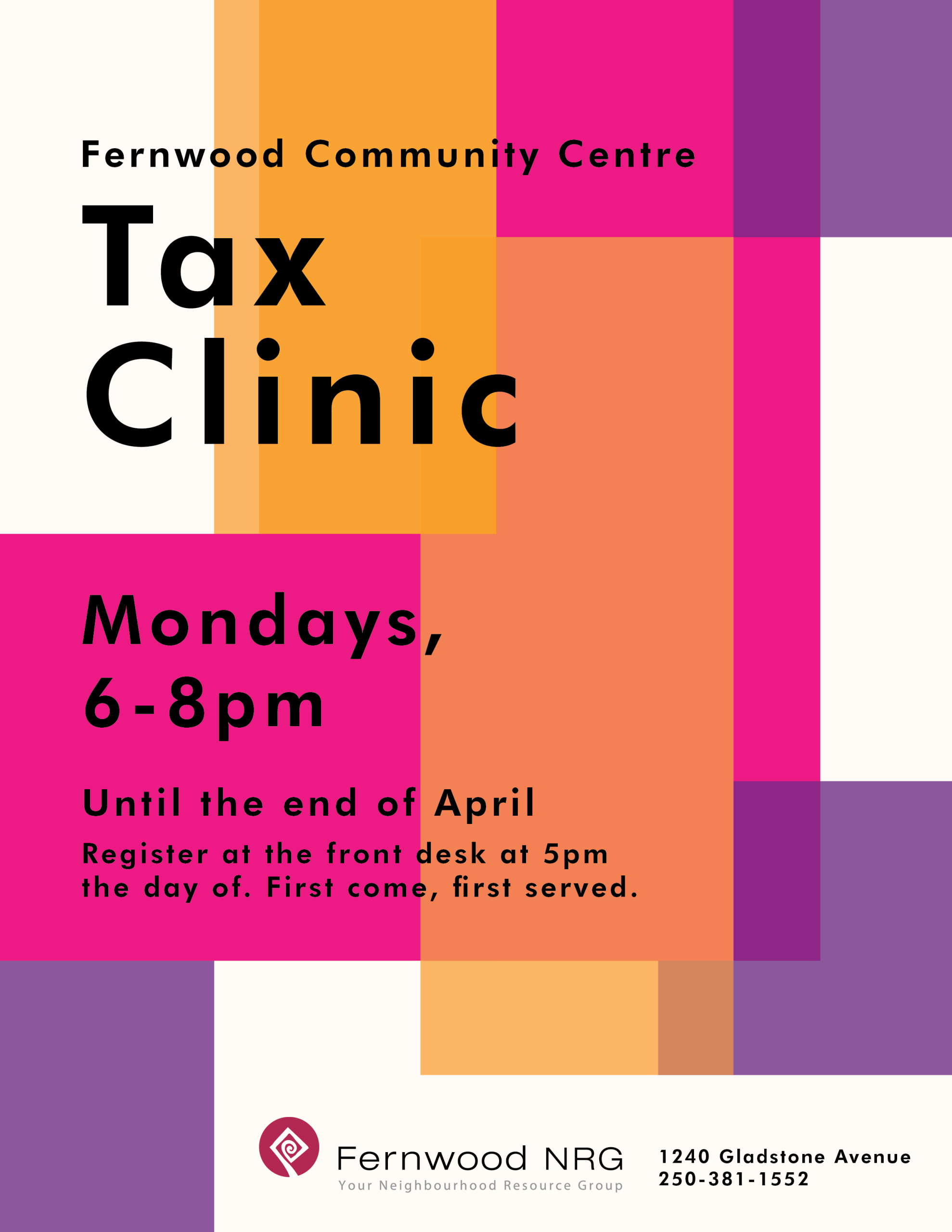 Fernwood Community Centre Tax Clinic 2020