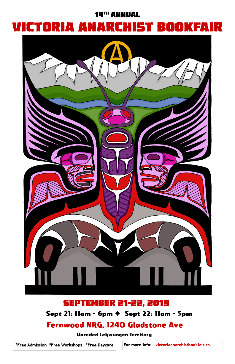 Victoria Anarchist Bookfair Poster 2019 Victoria Anarchist Bookfair Poster 2019