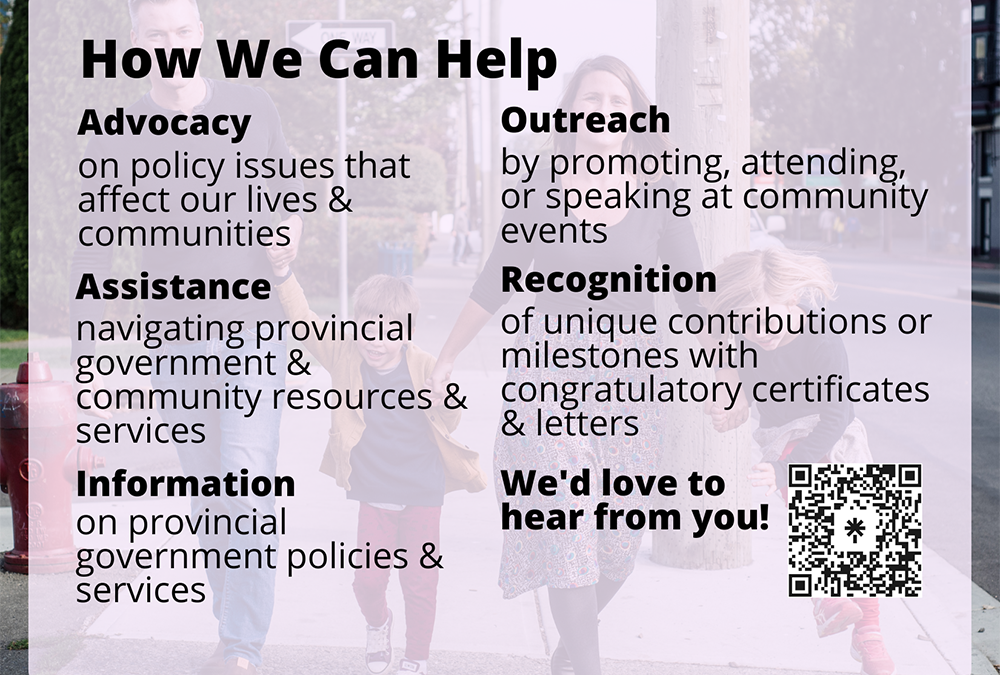 What your MLA can do for you!